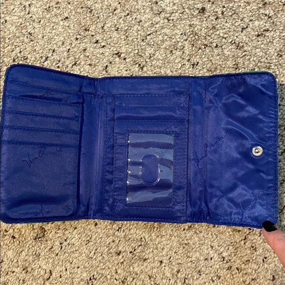 Vera Bradley-Vibrant Green Patterned Women's Wallet - Picture 4 of 5